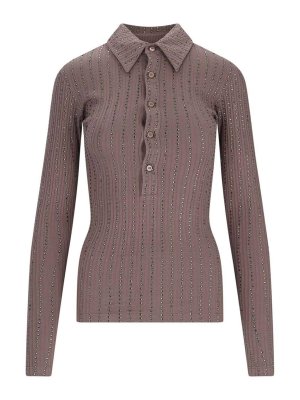 The Attico: polo shirts - Crystals