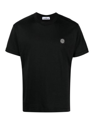 STONE ISLAND: t-shirt - T-shirt in cotone a bussola