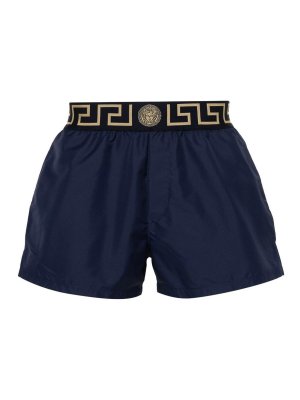 VERSACE: Swim shorts & swimming trunks - Greca Border Swim Shorts