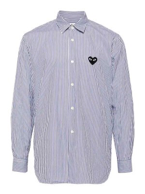 Comme des Garçons Play: shirts - Logo-Patch Cotton Shirt