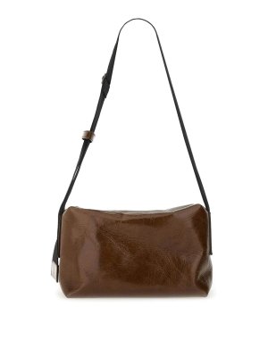 UMA WANG: ショルダーバッグ - ショルダーバッグ - ブラウン