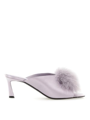 SAINT LAURENT: mules shoes - Satin Crepe mules