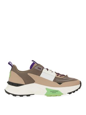 VALENTINO GARAVANI: trainers - Leather And Mesh Sneaker