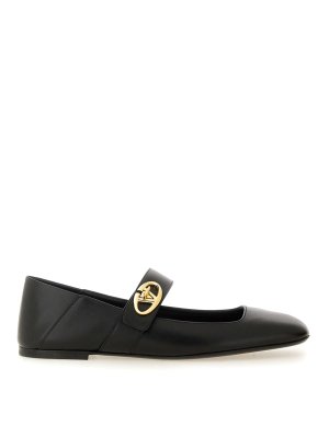 VALENTINO GARAVANI: flat shoes - Ballerina Mary-Jane Vlogo Locker