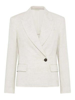BRUNELLO CUCINELLI: ブレザー - ブレザー - 白