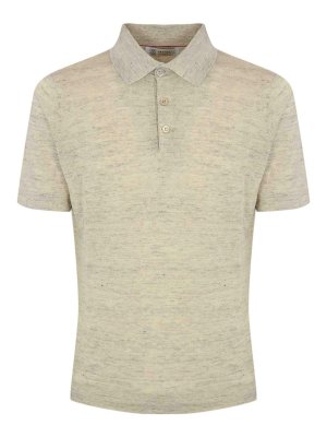 BRUNELLO CUCINELLI: polo shirts - Polo Shirt In Linen And Cotton