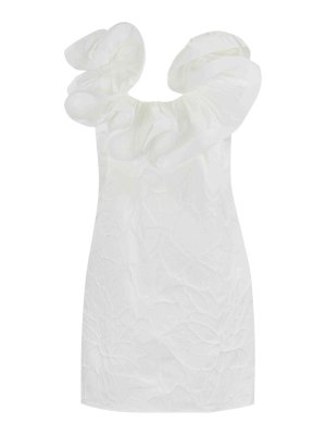 ELISABETTA FRANCHI: Knielange Kleider - Knielanges Kleid - Weiß