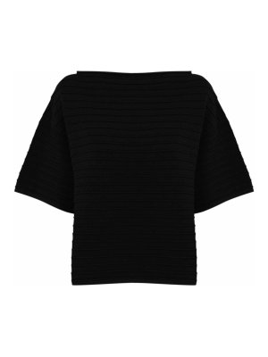 LIVIANA CONTI: crew necks - Relief Pattern Sweater
