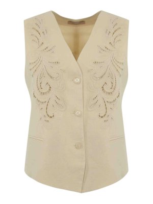 【送料&関税込】Weekend Max Mara Vicino Waistcoat In Jacquar Weekend jackets | Max Mara