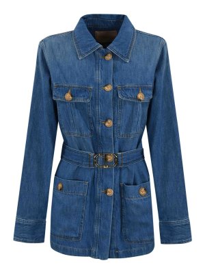 Ermanno Scervino Strass logo denim jacket - Women | CP23JNS00156