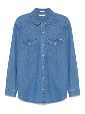 MOTHER: Chemises - Jean Bootcut - Bleu