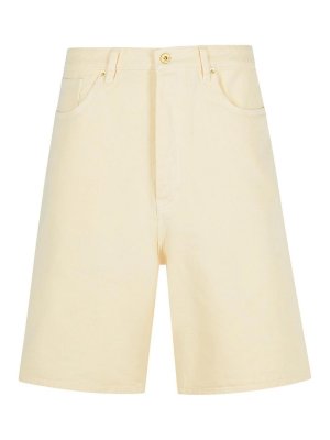 DRÔLE DE MONSIEUR: pantaloni shorts - bermuda in cotone avorio baglio