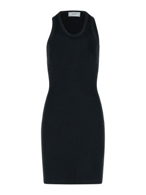 TOM FORD: knee length dresses - Clip Black Cotton Dress