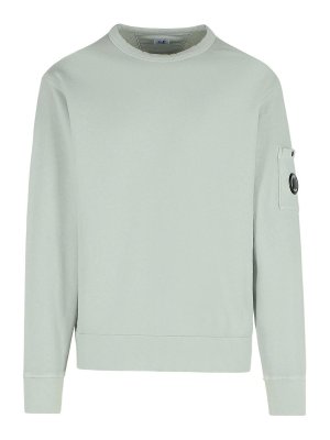 C.P. COMPANY: maglia collo rotondo - Maglione di cotone azzurro