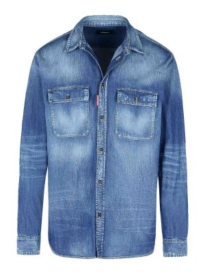 DSQUARED2: Chemises - Chemise - Bleu Clair
