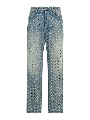 デニム・ジーパン CASABLANCA Women Denim Pants WF24 TR 229 01AQUA BLUE Casablanca Light Blue Denim Cotton Jeans | italist