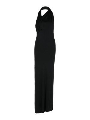 KHAITE: knee length dresses - Roza Black Viscose Dress