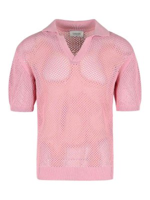 LANEUS: Strickpullover mit Rundhalsausschnitt - Rundhalspullover - Nude