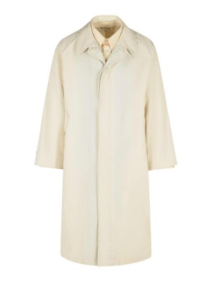 Maison Margiela: trench coats - Ivory Cotton Trench Coat