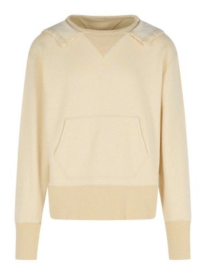 Maison Margiela: maglia collo rotondo - Maglione di cotone crema di pillole