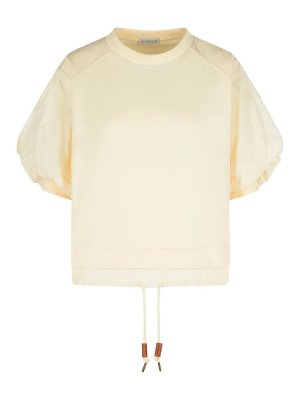 Tシャツ・カットソー SACAI Women Tops 7693101 White Sacai White Cotton T-Shirt - White - Women | 7693101 | thebs.com