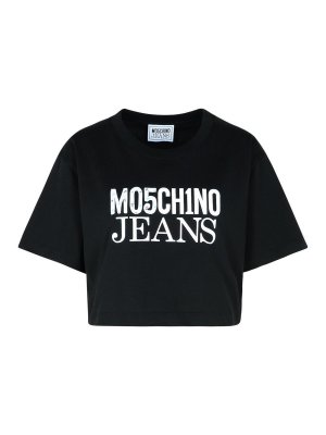 MOSCHINO JEANS: t-shirt - T-shirt in cotone nero
