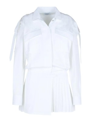 OFF-WHITE: ニーレングスドレス - 膝丈ドレス - 白