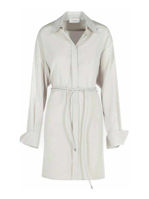 SPORTMAX: knee length dresses - Eolie Grey Silk Dress