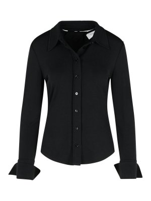 SPORTMAX: polo shirts - Candido Black Viscose Polo Shirt