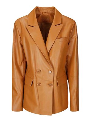 DESA 1972: blazers - Leather Double-Breasted Blazer