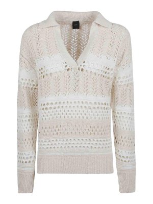 Pinko: U-Boot-Ausschnitt - U-Boot-Pullover - Weiß