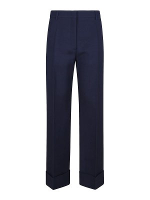 パンツ ERMANNO SCERVINO D466P300EMY_S4217 Trousers Tousers Ermanno Scervino Twill Trousers | Blue | FARFETCH