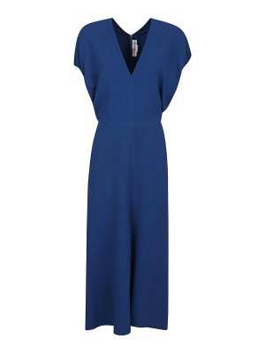 VICTORIA BECKHAM: ニーレングスドレス - 膝丈ドレス - ブルー