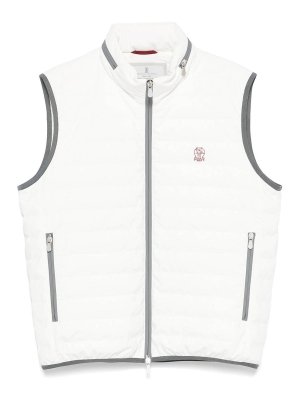 BRUNELLO CUCINELLI: Gilets tricot - Gilet - Crème