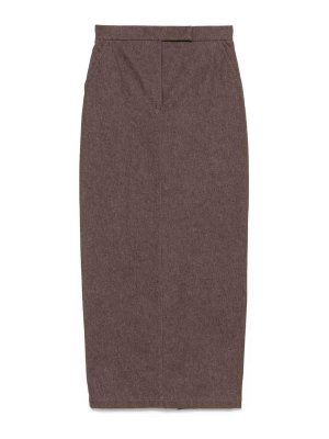 Balenciaga Creased Pleated Skirt - Brown - Women