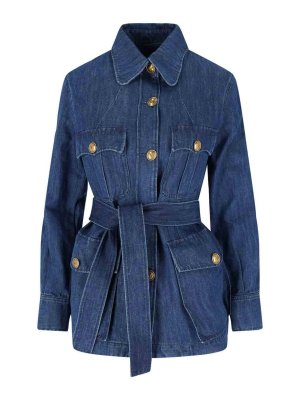 VALENTINO: デニムジャケット - デニムジャケット - ブルー