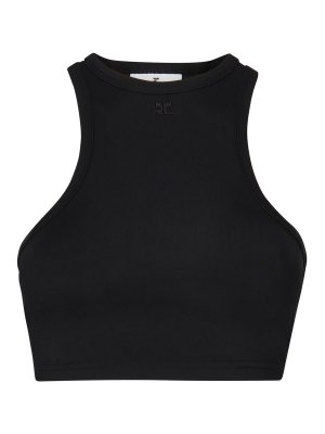 Courreges: Tops y camisetas sin mangas - Top - Negro