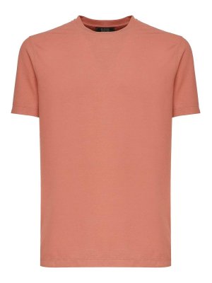 Tシャツ・カットソー VALENTINO Men T-shirt Orange 6V3MG16PAPG 146 Cotton T-shirt With Chez Valentino Print for Man in Orange