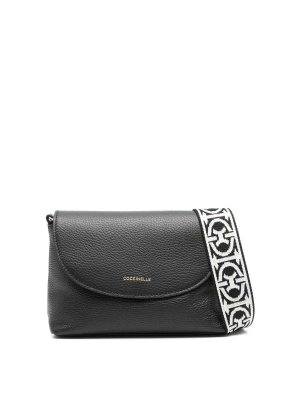 ショルダーバッグ・ポシェット VALENTINO GARAVANI BLACK LEATHER OVHAL SHOULDER BAG Valentino Garavani Medium Ovhal Shoulder Bag - Black