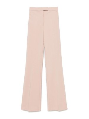 【関税込み】Max Mara ピンク クロップド トラウザーズ スィアメーゼ] ピュア リネン ストレート パンツ, pink