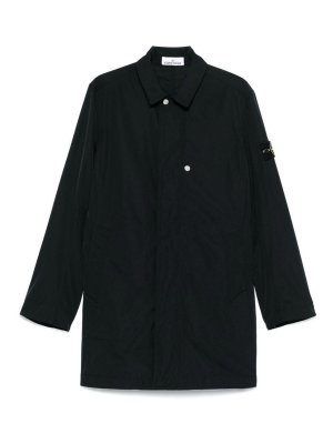 STONE ISLAND: Lange Mäntel - Langer Mantel - Schwarz