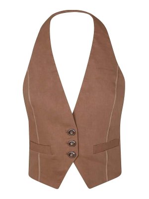 Pinko: Gilets - Gilet - Marron