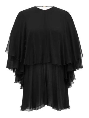 SAINT LAURENT: jumpsuits - Silk black jumsuit
