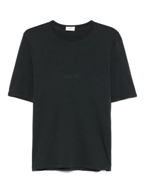 SAINT LAURENT: t-shirts - T Shirt Col Rond Manches Court