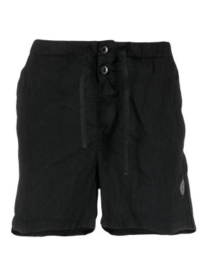 STONE ISLAND: Trousers Shorts - Black shorts