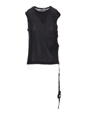ANN DEMEULEMEESTER: Tops & Tank tops - Biba Sleeveless Top Viscose Cotton Rib