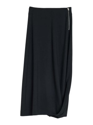 スカート ELISABETTA FRANCHI Women Mid Skirts GO09951E2110 Black Elisabetta Franchi Pencil Midi Skirt - Black - Women