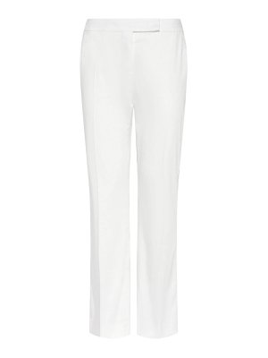 Max Mara: casual trousers - Okra Cotton Satin Trousers