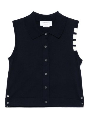 Ganni Cotton Mix Tie String Vest - Black - Women | K2471099