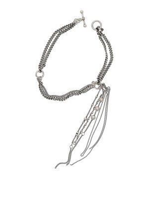 Casablanca Gradient Pearl Column Necklace | APS25JW26001GOLD